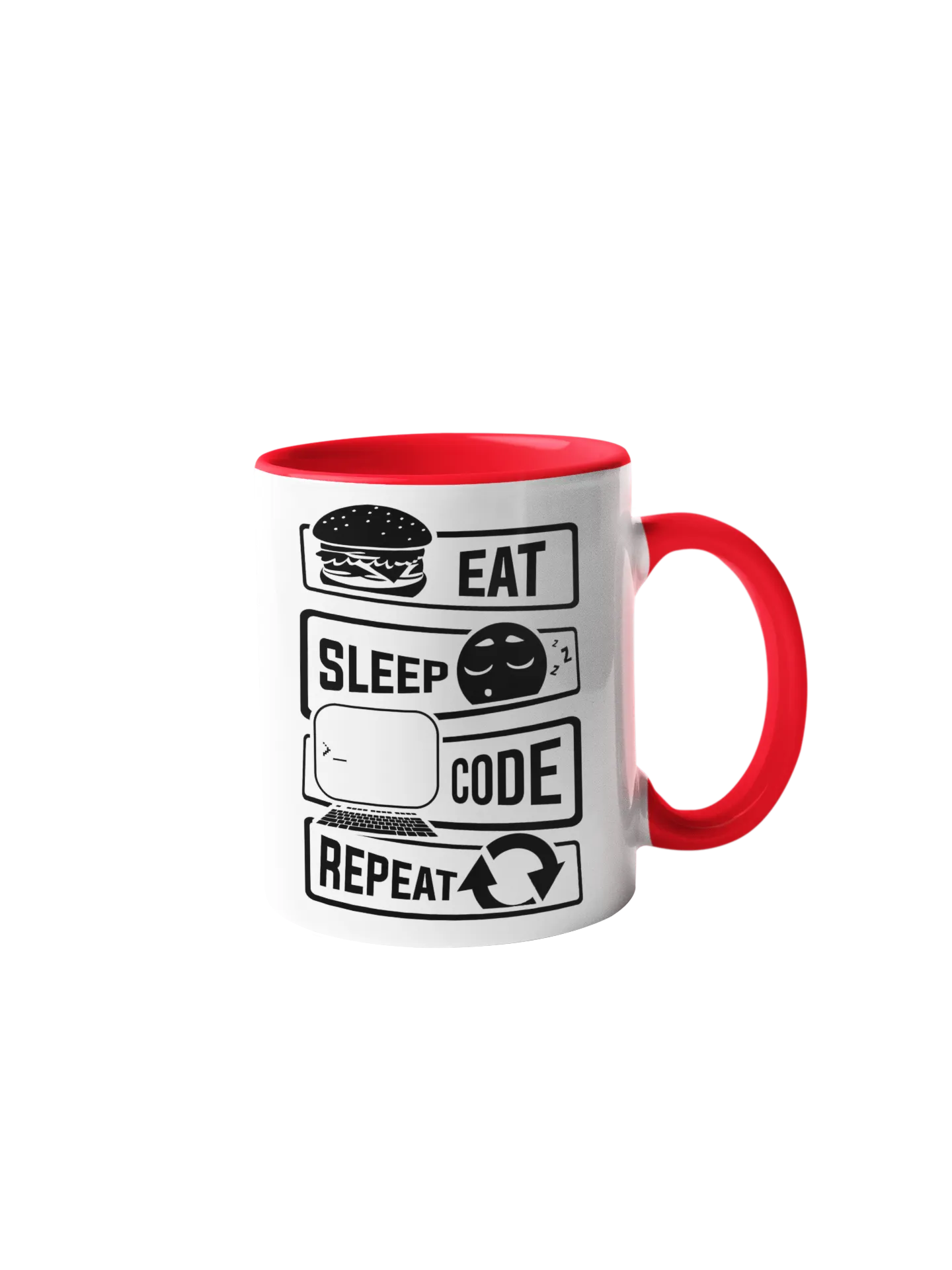 Caneca Comer Dormir Código Repetir Eat Sleep Code Repeat